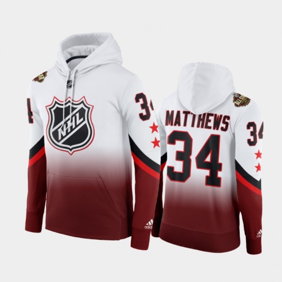 Auston Matthews Toronto Maple Leafs 2022 NHL All-Star Red Color Crash Hoodie #34