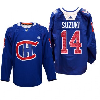 Nick Suzuki Montreal Canadiens RadioTeleDON Jersey Royal #14 Special Edition