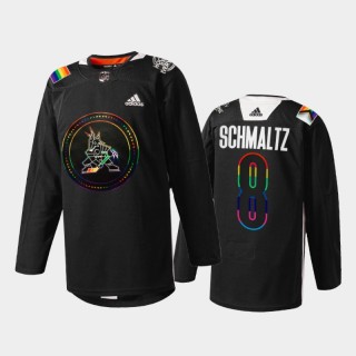 Nick Schmaltz Arizona Coyotes Pride Night 2022 Jersey Black #8 HockeyIsForEveryone