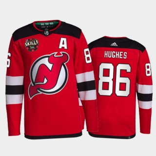 Jack Hughes New Jersey Devils 2022 NHL All-Star Skills Jersey Red #86 Competition Patch Uniform