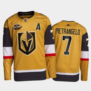 Vegas Golden Knights Alex Pietrangelo 2022 All-Star Jersey Gold Authentic Primegreen Uniform