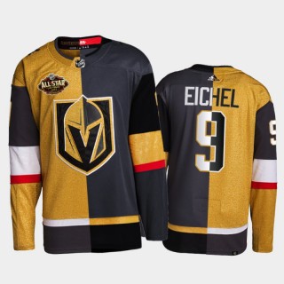 2021-22 Vegas Golden Knights Jack Eichel 2022 All-Star Jersey Gold Black Split Edition Uniform