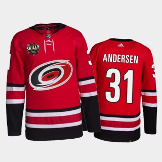 Frederik Andersen Carolina Hurricanes 2022 NHL All-Star Skills Jersey Red #31 Competition Patch Uniform