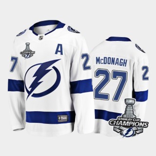 Tampa Bay Lightning #27 Ryan McDonagh 2021 Stanley Cup Champions White Away Jersey