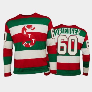 Men Seattle Metropolitans Chris Driedger #60 Hockey Original Green Red Sweater