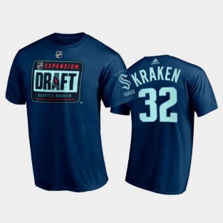 Men Seattle Kraken 32nd Club 2021 NHL Expansion Draft Navy Logo T-Shirt