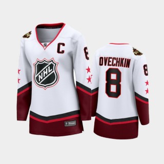 Women Washington Capitals Alex Ovechkin #8 2022 NHL All-Star Eastern Jersey White